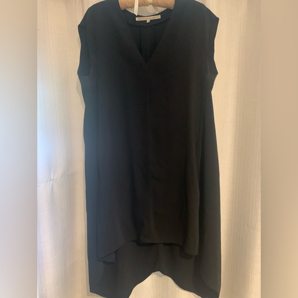 Black Asymmetrical Sleeveless Tunic/Dress